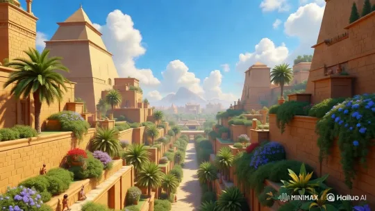 Aerial Tour of Ancient Babylon's Grandeur – AI Generated Video | Hailuo AI