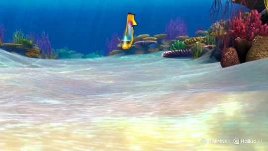 Enchanted Underwater Journey with Curious Fish – AI Generated Video | Hailuo AI