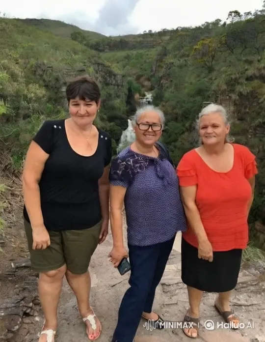 Three Women Enjoy Nature on a Rocky Path – AI Generated Video | Hailuo AI