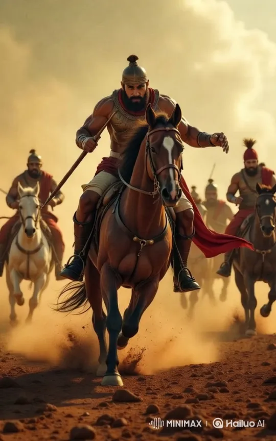 Chetak and Maharana Pratap in Epic Battle: Cinematic 4K Vertical – AI Generated Video | Hailuo AI