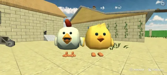 Animated Chickens in Cheerful Courtyard Setting – AI Generated Video | Hailuo AI