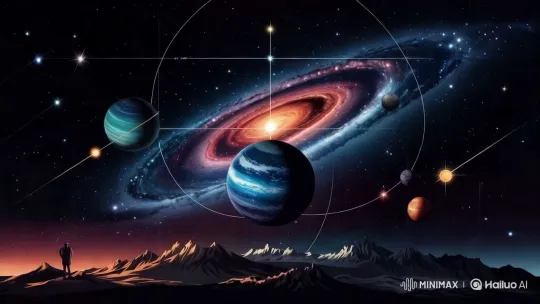 Cosmic Landscape with Dynamic Camera Movements and Awe-Inspiring Aesthetic – AI Generated Video | Hailuo AI