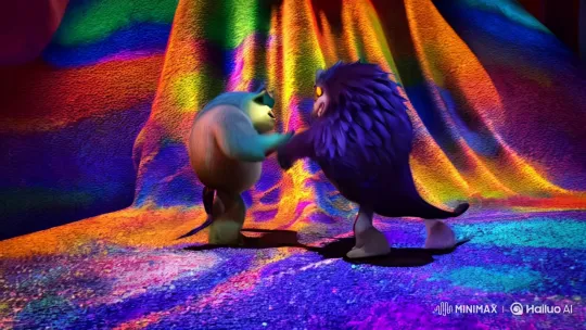 Surreal Dance-Fight: Tralalelo vs. Brr Brr in Vivid Landscape – AI Generated Video | Hailuo AI