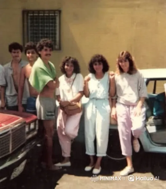 Friends Dance Energetically by Red Car and Yellow Wall – AI Generated Video | Hailuo AI