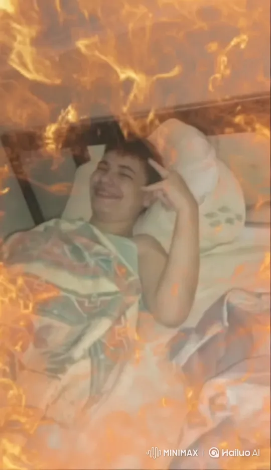 Dramatic Scene: Vanya Amidst Fire and Thunderbolts – AI Generated Video | Hailuo AI