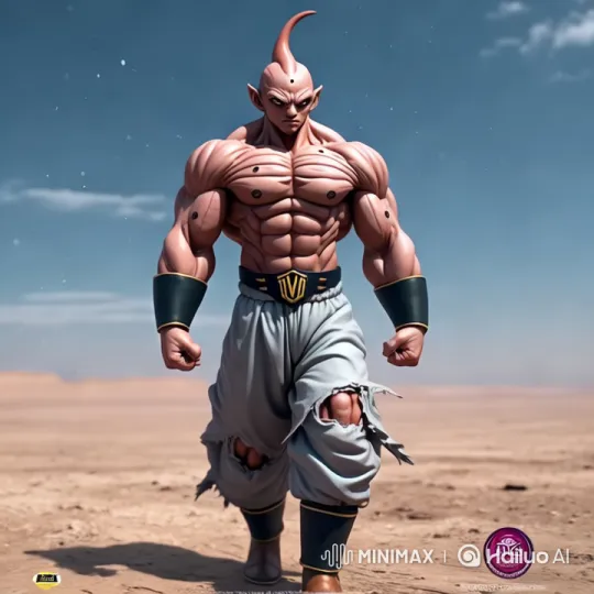 Desert Stride: A Powerful Figure's Journey – AI Generated Video | Hailuo AI