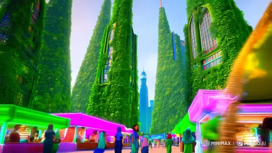 Verdant Spires: A Future Where Nature and Architecture Thrive Together – AI Generated Video | Hailuo AI