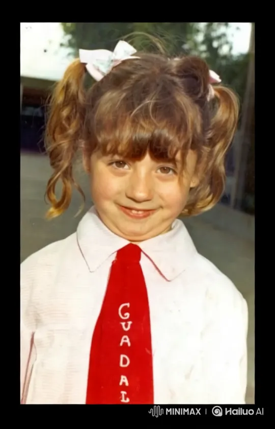 Young Girl in Uniform with Embroidered Red Tie – AI Generated Video | Hailuo AI