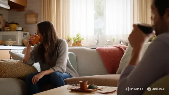 Cozy Living Room with Comic and Dramatic Electrical Inspection – AI Generated Video | Hailuo AI