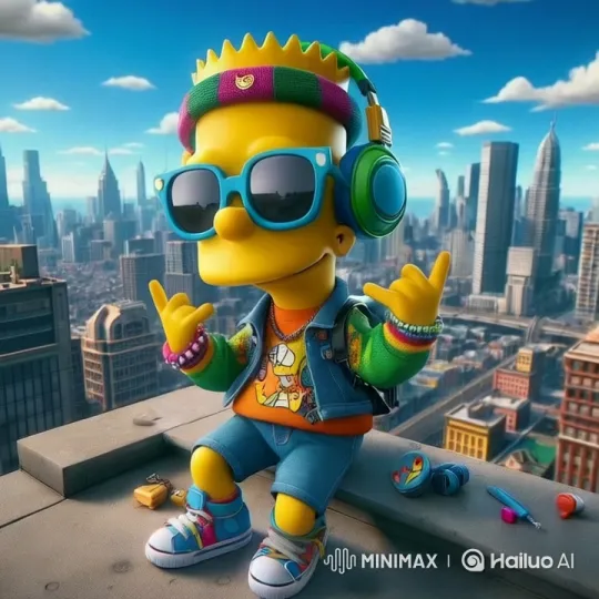 Animated Hip-Hop Character Enjoys Cityscape to Music – AI Generated Video | Hailuo AI