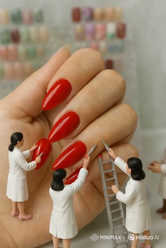 Tiny Nail Technicians' Artistic Care – AI Generated Video | Hailuo AI