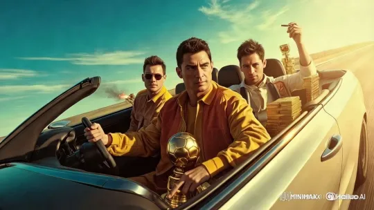 Convertibles, Trophies, and Gold: A Luxurious Road Trip – AI Generated Video | Hailuo AI