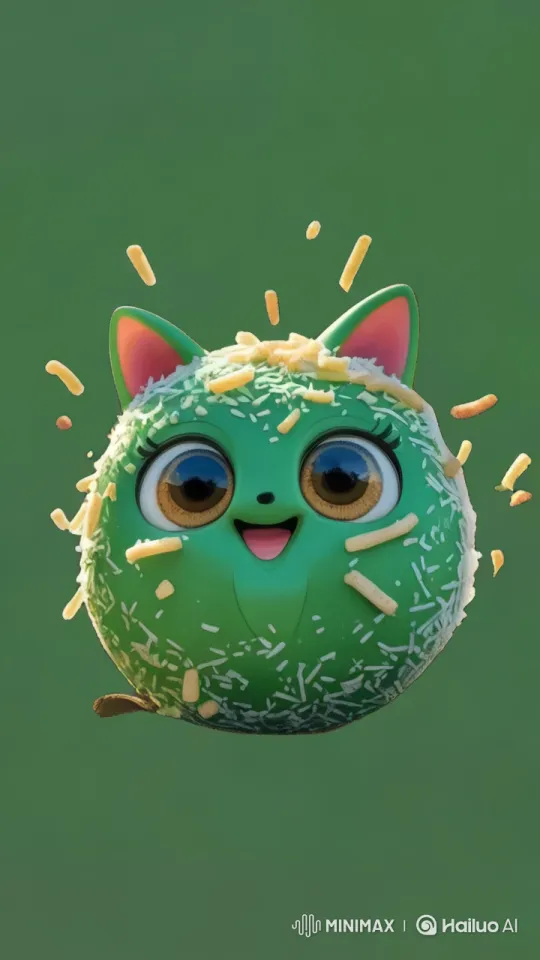 Animated Character Harvests Bananas in Lush Garden – AI Generated Video | Hailuo AI
