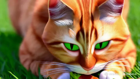 Tabby Cat Startled by Sprinkler in Serene Garden – AI Generated Video | Hailuo AI