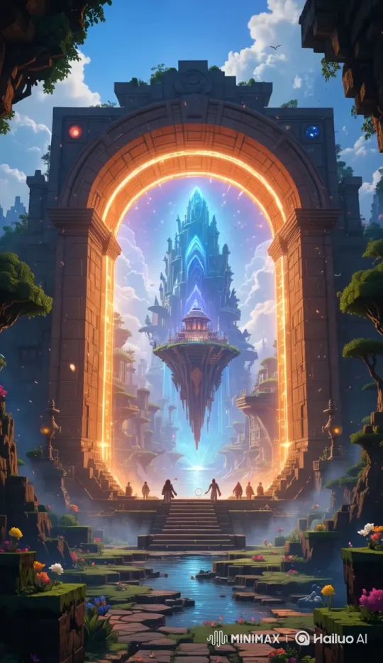 Magical Floating Palace in Enchanting Live2D Scene – AI Generated Video | Hailuo AI