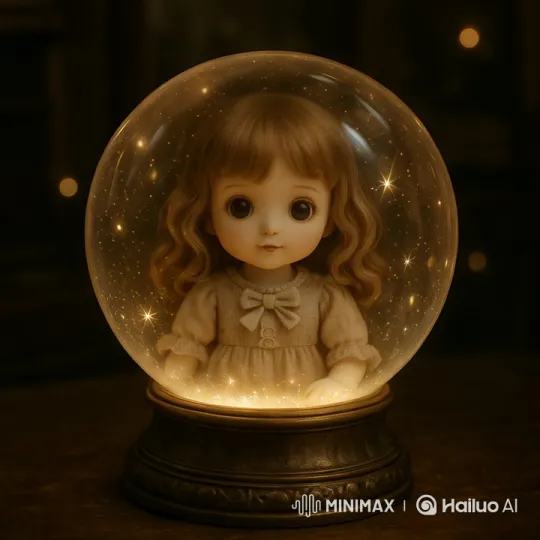 Magical Crystal Ball with Animated Doll – AI Generated Video | Hailuo AI