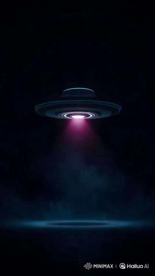Mysterious UFO with Captivating Light in 4K Slow Motion – AI Generated Video | Hailuo AI