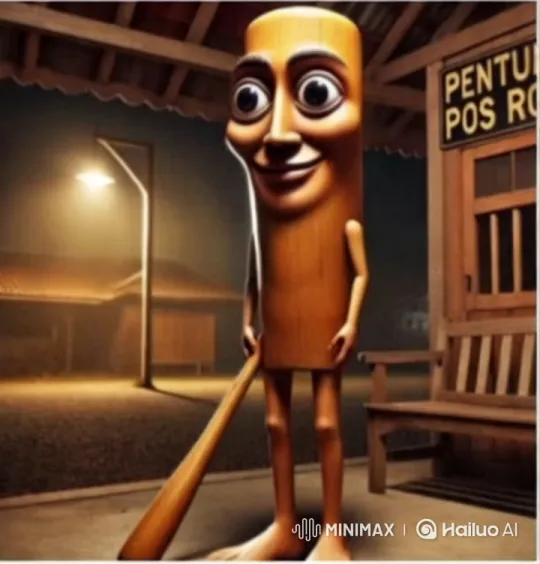 Wooden Figure's Journey: From Bat Swing to Office – AI Generated Video | Hailuo AI