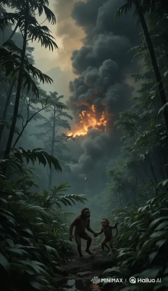 Baby Monkey Plays in Lush 4K Jungle – AI Generated Video | Hailuo AI