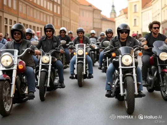 Dynamic Motorcycle Ride Through Historic City Streets – AI Generated Video | Hailuo AI