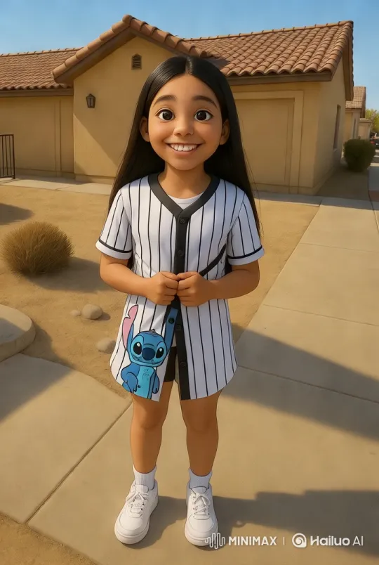 Joyful Girl in Suburban Setting – AI Generated Video | Hailuo AI