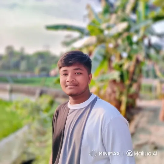 Peaceful Young Man in Lush Green Setting – AI Generated Video | Hailuo AI