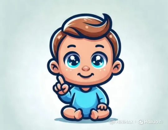 Playful Cartoon Baby in Serene Animated Scene – AI Generated Video | Hailuo AI