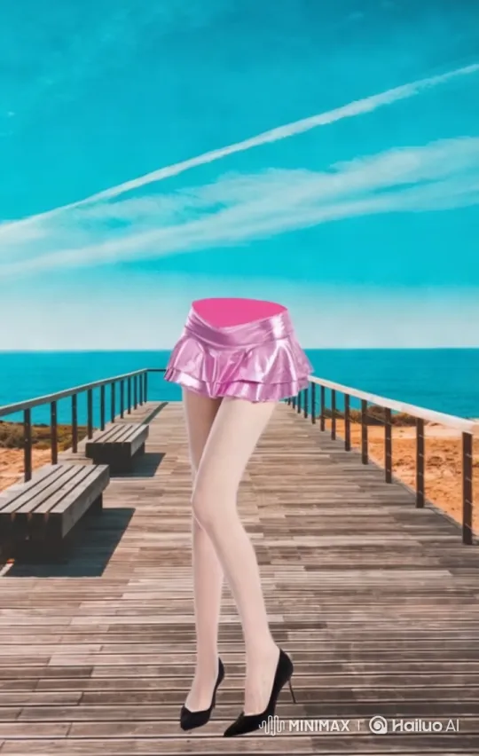 K-Pop Dancer Showcases Elegant Moves on Vibrant Boardwalk – AI Generated Video | Hailuo AI