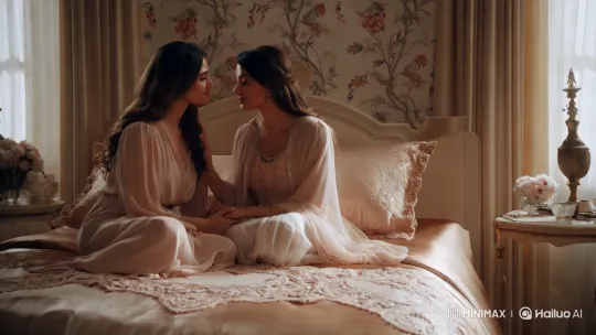 Intimate Bond in a Softly Lit Bedroom – AI Generated Video | Hailuo AI