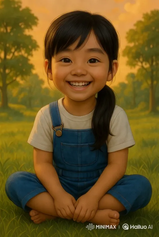 Child in Serene Nature: Captivating Portrait – AI Generated Video | Hailuo AI