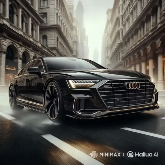 Audi A8: Power, Performance, and Speed in the Cityscape – AI Generated Video | Hailuo AI