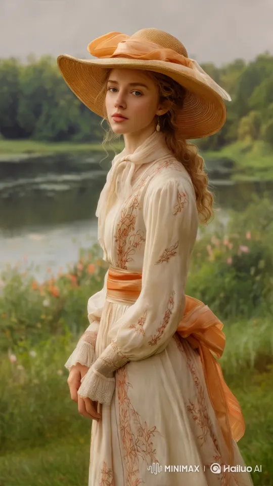 Vintage Elegance by Serene Lake with Dynamic Tracking Shot – AI Generated Video | Hailuo AI