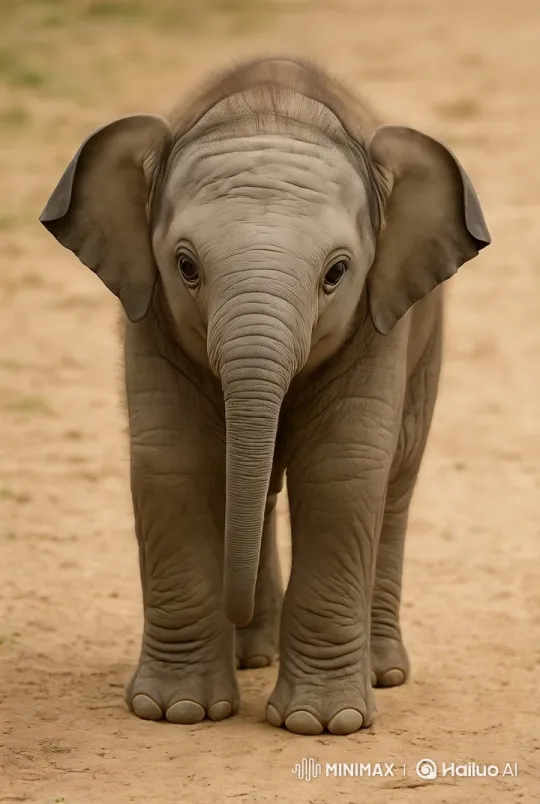 Aesthetic Exploration of a Baby Elephant's Grace – AI Generated Video | Hailuo AI