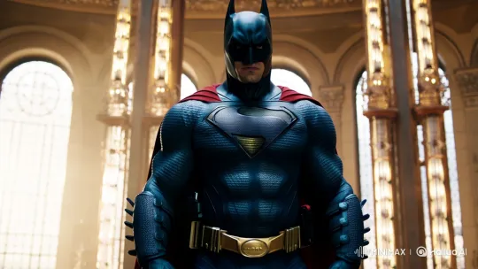 Dynamic Tension: Batman and Superman in Cinematic Framing – AI Generated Video | Hailuo AI