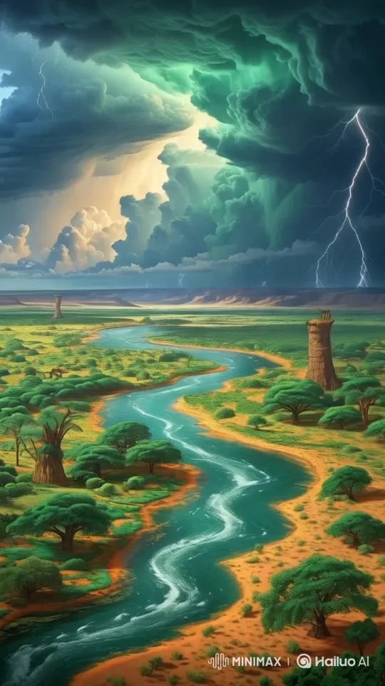 From Lush Savannah to Desert: Time-Lapse of Sahara's Evolution – AI Generated Video | Hailuo AI