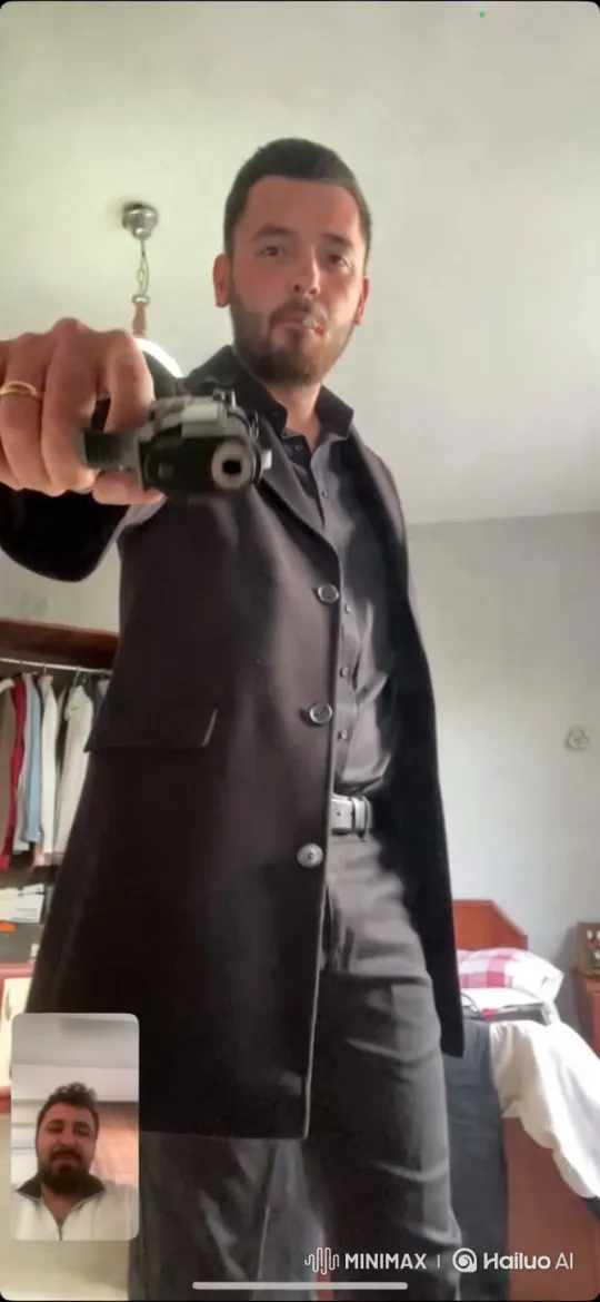 Kung Fu Dancer in Bedroom with Gun – AI Generated Video | Hailuo AI