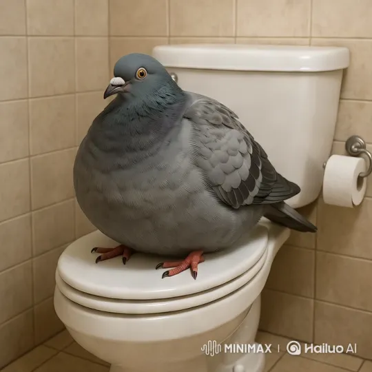 Pigeon explodes in bathroom, cyborg emerges amidst flames – AI Generated Video | Hailuo AI