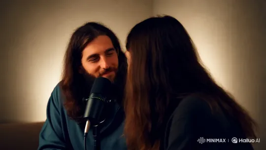 Intimate Interview: Jesus and an Ordinary Person in a Minimalist Setting – AI Generated Video | Hailuo AI