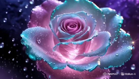 Crystal Rose Floats in Cosmic Void with Ethereal Dance – AI Generated Video | Hailuo AI