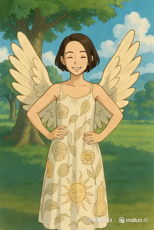 Angel with Wings Dances Gracefully in Nature – AI Generated Video | Hailuo AI