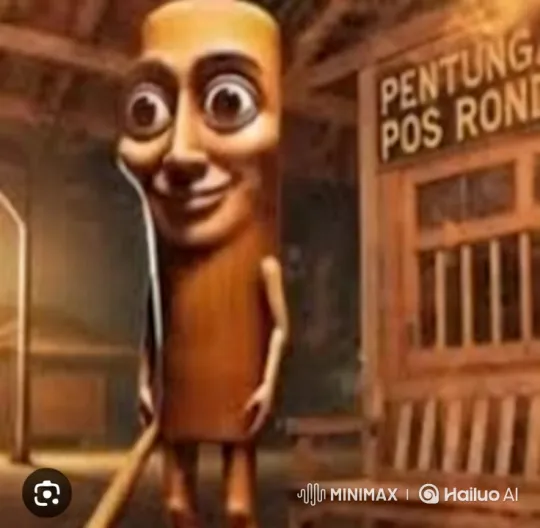 Dancer in Wood Costume Performs at Pentung Pos Ronda – AI Generated Video | Hailuo AI
