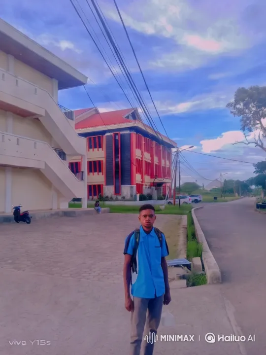 Young Man on Pathway Amidst Modern Architecture – AI Generated Video | Hailuo AI