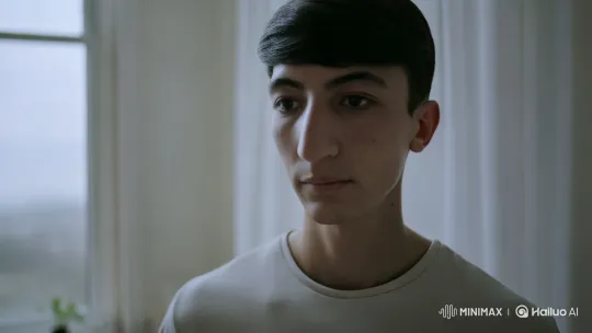 Young Man Contemplates and Writes in Minimalist Room – AI Generated Video | Hailuo AI