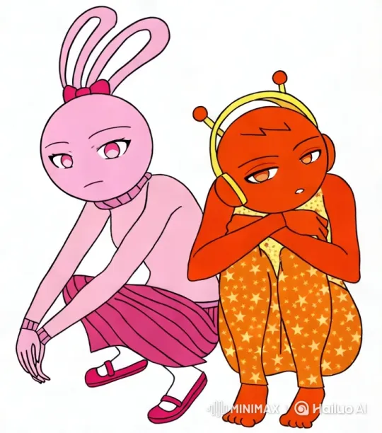 Vibrant Characters in Minimalist Setting – AI Generated Video | Hailuo AI