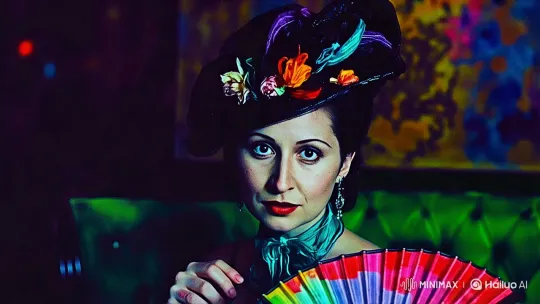 Vibrant Girl with Floral Headpiece in Aesthetic Video – AI Generated Video | Hailuo AI