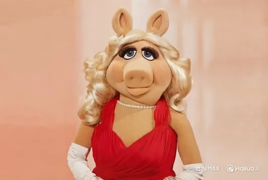 Miss Piggy Advocates Feminism in Glamorous Pose – AI Generated Video | Hailuo AI