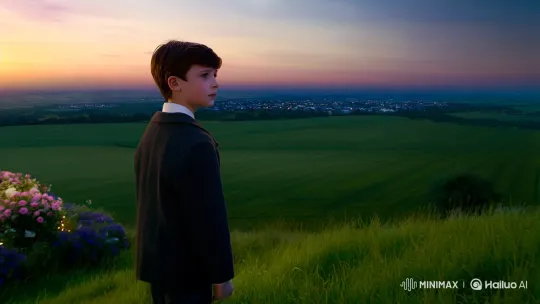 Boy's Twilight Heartache Amidst Wedding Dreamscape – AI Generated Video | Hailuo AI
