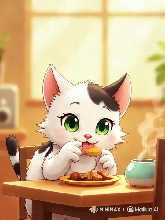 Cat and Mouse Play Happily After Meal – AI Generated Video | Hailuo AI