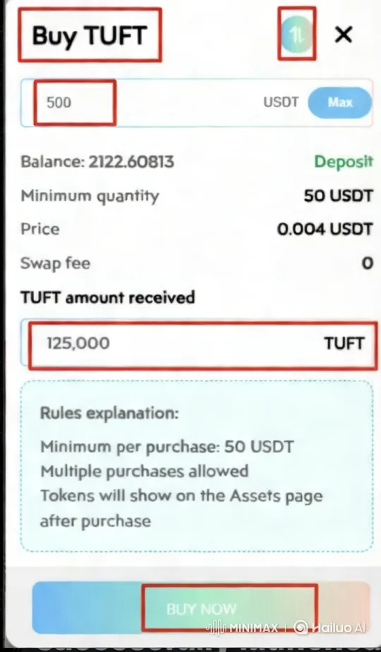 Aesthetic Guide to Purchasing TUFT Tokens – AI Generated Video | Hailuo AI