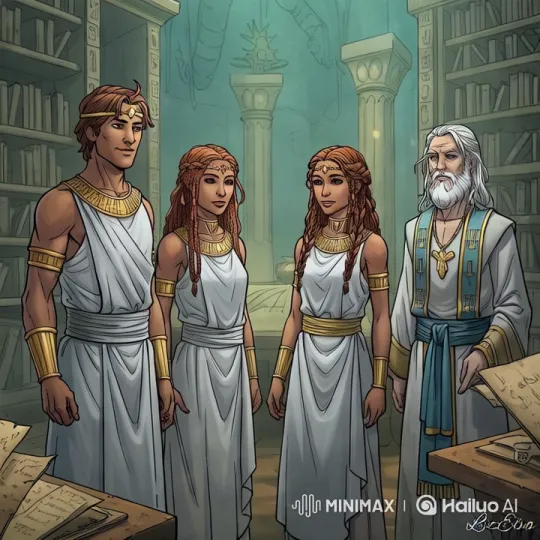 Ancient Library: Scholarly Debate Amidst Books – AI Generated Video | Hailuo AI